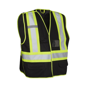 Chaleco de seguridad para el personal del evento, diseño separable con soporte para boletos, ropa de trabajo, chaleco de construcción resistente fabricado en Pakistán. - Product Image 1