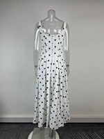 Nouvelles Arrivées d'Été : Robe Plissée Vintage Chic à Pois Français pour Femme, Col Carré, Taille Haute, Coupe Ajustée, Fermetures Éclair, Modeste