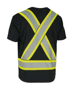 Camisetas de Trabajo Personalizadas con Logotipo, de Poliéster, Transpirables, con Cintas Reflectantes de Alta Visibilidad, Cuello Redondo, Ajuste Holgado, Camisetas de Seguridad para Verano - Product Image 5
