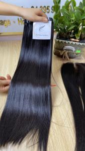 Vente en gros d'extensions de cheveux humains de haute qualité os droit double tiré faisceaux de cheveux humains vietnamiens cheveux bruts doux - Product Image 3