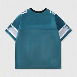 Maillot de football américain 2025 en gros – Qualité supérieure, cousu, respirant, en polyester, col en V, manches courtes, imprimé, pour le sport - Product Image 2