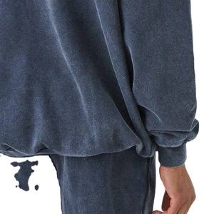 Chándal con logotipo personalizado de 2 piezas, nuevo estilo para hombre, chándales lavados con ácido de peso pesado, chándal de verano OEM de último diseño - Product Image 6