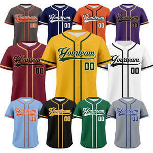 Maillot de baseball personnalisé avec logo et nom, vente en gros, rayures vintage, sublimation, pour jeunes, vêtements de baseball et softball, maillots de baseball - Product Image 1