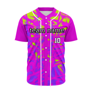 Camiseta de Béisbol Personalizada con Nombre y Número Impresos y Cosidos, 100% Poliéster Transpirable, Uniforme Deportivo para Hombre - Product Image 1