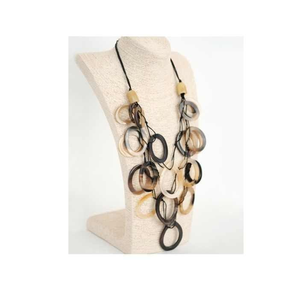 Collar de Cuerno de Búfalo Natural para Mujer Moderna con Perla, Hecho a Mano, Tacto Real, Diseño de Media Luna, Artesanía CC-9531, Regalo de Boda, Elegante - Product Image 2