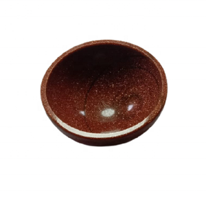 Matériau de pierres précieuses de haute qualité Bol de pierre rouge Goldstone Produit Bol en pierre naturelle Type de pierre précieuse Bol en cristal de guérison pour la décoration - Product Image 2