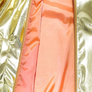 Veste bomber en satin décontractée pour homme, col montant, polyester, bouton, broderie métallique dorée, veste de sport universitaire - Product Image 6