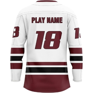 Nouveau 2025 dernier style hommes col en V sublimation brodé à manches longues personnalisé hommes maillot de hockey sur glace - Product Image 6