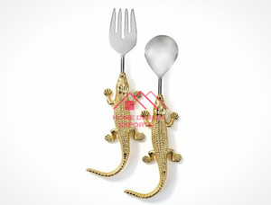 Juego de Cuchillo y Servidor para Pastel de Boda de Acero Inoxidable de 2 Piezas, Diseño de Lujo, Chapado en Oro, para Restaurante - Product Image 6