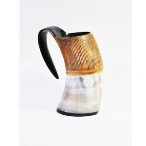 Jarra de percolador antigua vikinga personalizada hecha a mano taza de cuerno para beber Natural DISEÑO DE Animal tallado amor altamente acabado - Product Image 2