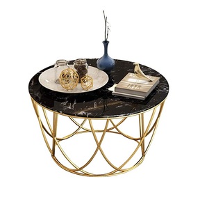 2025Premium Quality Metal Modern <b>Coffee</b> <b>Table</b> <b>White</b> and Gold Color Handcrafted Marble Top Center <b>Table</b> Home and Hotel Decoration - Product Image 2