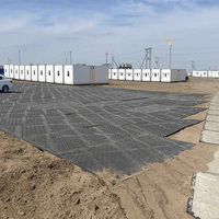 Système de tapis de protection au sol en PE haute résistance pour accès par grue sur terrain montagneux dans les chantiers d'installation d'éoliennes