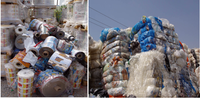 FILM PLASTIK BOPP (PP - POLYPROPYLENE), (WARNA CAMPUR) BAL dan GULUNG SAMPAH LIMBAH untuk DAUR ULANG.