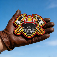 Écusson en caoutchouc PVC 3D personnalisé pour pompier, badge de pompier haute définition, écusson en caoutchouc souple pour vêtements, équipements et accessoires