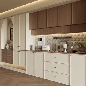<span class=keywords><strong>Buffet</strong></span> de style crème minimaliste moderne, armoire de <span class=keywords><strong>salle</strong></span> à <span class=keywords><strong>manger</strong></span> et de salon en bois sur mesure de luxe pour toute la maison - Product Image 4