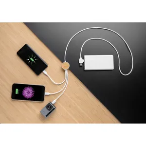 Gadget USB Promozionale Sostenibile 6-in-1 con Cavo Riciclato Ontario - Product Image 3