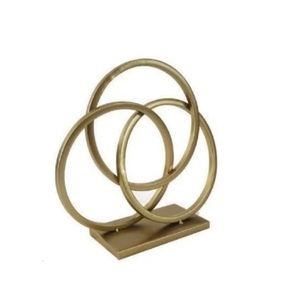 Aluminium Métal Abstrait Sculpture Décorative Swirl Home Decor moderne poli sculpture Statue Accent Figurine Or aluminium - Product Image 1