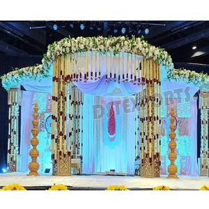 Mandap sculpté en fibre pour cérémonie de mariage traditionnelle, Mandap Jali sculpté pour salle de mariage arabe et hindoue, Mandap de mariage Rajwada USA - Product Image 1