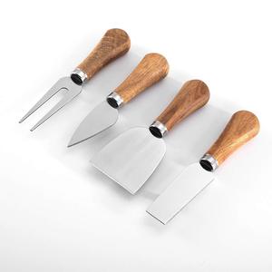 4 Piece <b>Cheese</b> <b>Knives</b> <b>Set</b> with Wooden Handle Mini Steel Stainless <b>Cheese</b> <b>Knife</b> <b>Set</b> Perfect for <b>Cheese</b> Slicer and Butter Cutter - Product Image 4