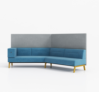 Vente en gros de meubles de bureau modernes pour la réception banc modulaire en tissu canapé pieds en métal une place du fabricant pour les ateliers