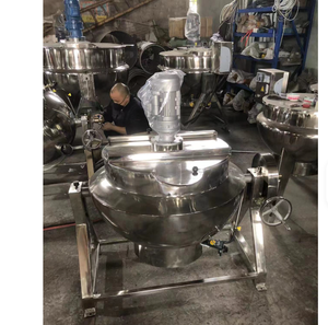 Chaudière électrique basculante à double enveloppe en acier inoxydable 304 de haute qualité 200L avec agitateur à spatule - Product Image 1