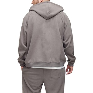 เสื้อมีฮู้ดแบบซิปเต็มตัวสีเทาเข้มสำหรับทุกเพศ, เสื้อมีฮู้ดแบบซิปสำหรับผู้ชายผ้าคอตตอนผ้าฟลีซ100เก็บอุณหภูมิ - Product Image 6