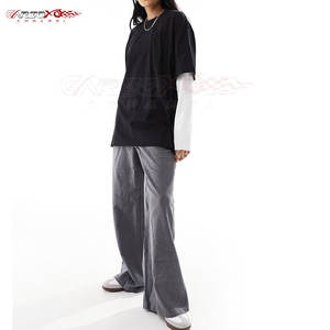 Soft Cotton <b>Women</b> T <b>Shirt</b> With Double Layer Hem And Relaxed Fit <b>For</b> Casual Street Look Urban Style <b>Women</b> Double Layer T <b>Shirt</b> - Product Image 6