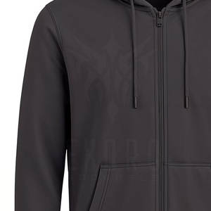 Sudaderas con capucha sólidas con cremallera para hombre, servicio OEM, venta al por mayor, ecológicas, transpirables, cálidas, para invierno, logotipo personalizado hecho en Pakistán - Product Image 2