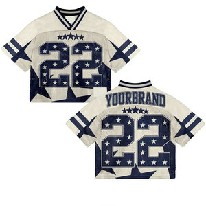 Maillot de football américain rétro personnalisé 2025 Design de qualité supérieure Caractéristique respirante Plus Size Sublimation manches courtes Vêtements de football - Product Image 5