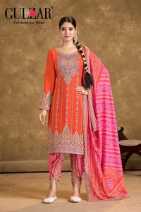 Costumes Palazzo de luxe avec tissu de qualité supérieure et style avec des motifs embellis Taille Vêtements pakistanais Costume Salwar à bas prix - Product Image 2