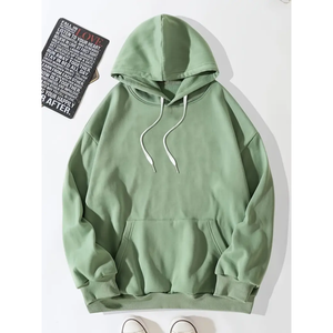 2023 Unisex Autumn <b>Hoodies</b> Custom Logo Embroidery 100% Cotton Eco-Friendly Oversized Pocket Fashion Sweatshirts OEM Sample <b>Men's</b> - Product Image 4