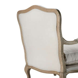 Silla Moderna de Lujo Estilo Luis con Función de Masaje y Almacenamiento, Fabricada en Madera de Teca Sólida con Tapicería de Lino de Alta Calidad para Uso en Interiores - Product Image 5