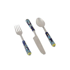 Luxury American Design Stainless Steel Cutlery <b>6</b> Pcs <b>Set</b> with Gray Acrylic Handles Gold Plated <b>for</b> Dining Table <b>Dinnerware</b> - Product Image 5