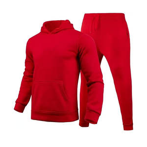 Sudaderas con capucha de 2 piezas para hombre con logotipo personalizado, conjuntos de chándal informales con cremallera completa para correr, trajes deportivos con bolsillos con cremallera - Product Image 1