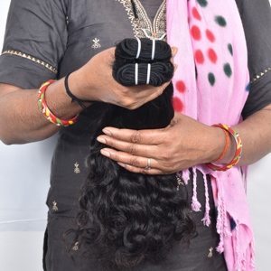 Extensions de cheveux vierges 100 % naturels, non traités, à ondulations profondes, cuticules alignées, cheveux humains indiens, lots de mèches ondulées, vente en gros - Product Image 1