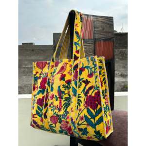 Sac fourre-tout matelassé fait main pour femme, léger, en velours, broderie oiseau, utilisation quotidienne été et automne, feutre doux avec fermeture ouverte - Product Image 1