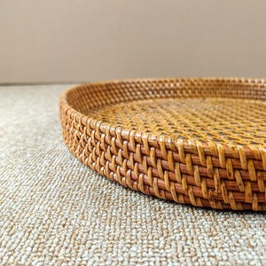 Plateau en rotin tressé à la main en forme de coquillage, vaisselle artisanale, décoration de Noël et élégant style d'intérieur - Product Image 4