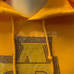 Sudadera con capucha de invierno con diamantes de imitación para hombre, ropa de calle de mezcla de poliéster/algodón, jersey de moda, atuendo informal a la moda - Product Image 2