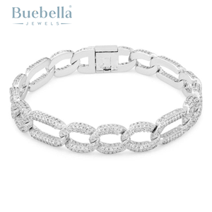 10mm Fine Jewelry Iced Out <b>Gold</b> <b>Plated</b> 925 Sterling Silver Cuban Bracelet Moissanite Men's Bracelets & <b>Bangle</b> - Product Image 3