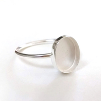 925 argent Sterling forme ovale 7-30 MM bague de serrage à la main solide lunette tasse Fine trouver bijoux accessoires fournisseur