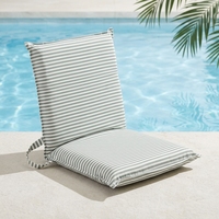 Chaise de plage portable moderne et confortable avec coussin, siège inclinable réglable, tissu 100% polyester résistant à l'eau, housse amovible