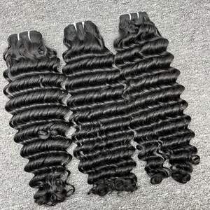 วิกผมแท้ลอนลึก30นิ้วแบบไม่ผ่านกระบวนการทำผมลูกไม้สวิสเรียง4x4ด้านบน - Product Image 4