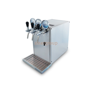 Enfriador de mostrador Polar de 3 vías de acero inoxidable para agua fría + temperatura ambiente + agua fría con gas, 50 l/h. Enfriamiento por banco de hielo - Product Image 1
