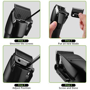 Cuchillas de Repuesto de Acero Inoxidable para Cortapelos, Cuchillas Cónicas de Grafito Compatibles con las Cuchillas Negras para Cortapelos - Product Image 1