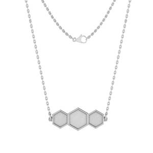 Genuine 925 <b>Silver</b> Hexagon Collet Bezel Cup Semi Mount Charm Pendant <b>Necklace</b> Setting Ashes Stone Resin DIY Jewelry Findings - Product Image 1