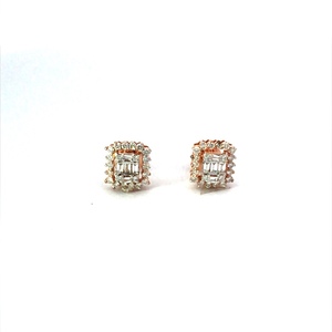 Boucle d'Oreille Rose Blanc Jaune Or GIA IGI Or Perle pour Fiançailles Mariage Anniversaire Fête Cadeau Religieux Numéro Forme - Product Image 1