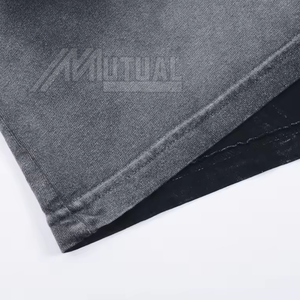 Camiseta de lavado ácido de alta calidad para hombre, 100% algodón, tejido de punto transpirable de secado rápido, estampado de logotipo de patrón sólido personalizable - Product Image 4