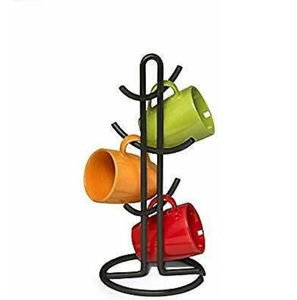 Nordic Iron Metal Mug Holder Stand With Curved Hooks For Kitchen Countertop Dining Table Mugs <b>Storage</b> Stand On Sale - Product Image 2