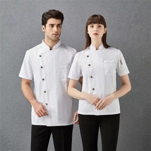 Unisex cocina restaurante Pub bar logo personalizado Unisex manga larga espera personal camarera uniforme Tops camiseta camisas camiseta - Product Image 6
