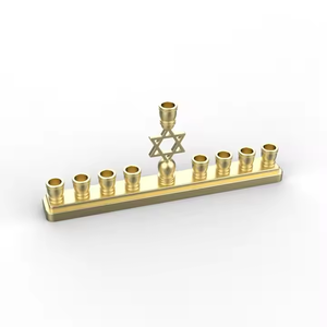 Vente en gros de candélabres en alliage métallique pour décoration intérieure Hanukkah Bougeoir menorah en métal par décor impex - Product Image 1